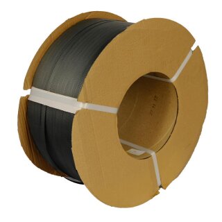 PP-Umreifungsband: 12,0 x 0,50 mm, schwarz, Kern: 200 mm